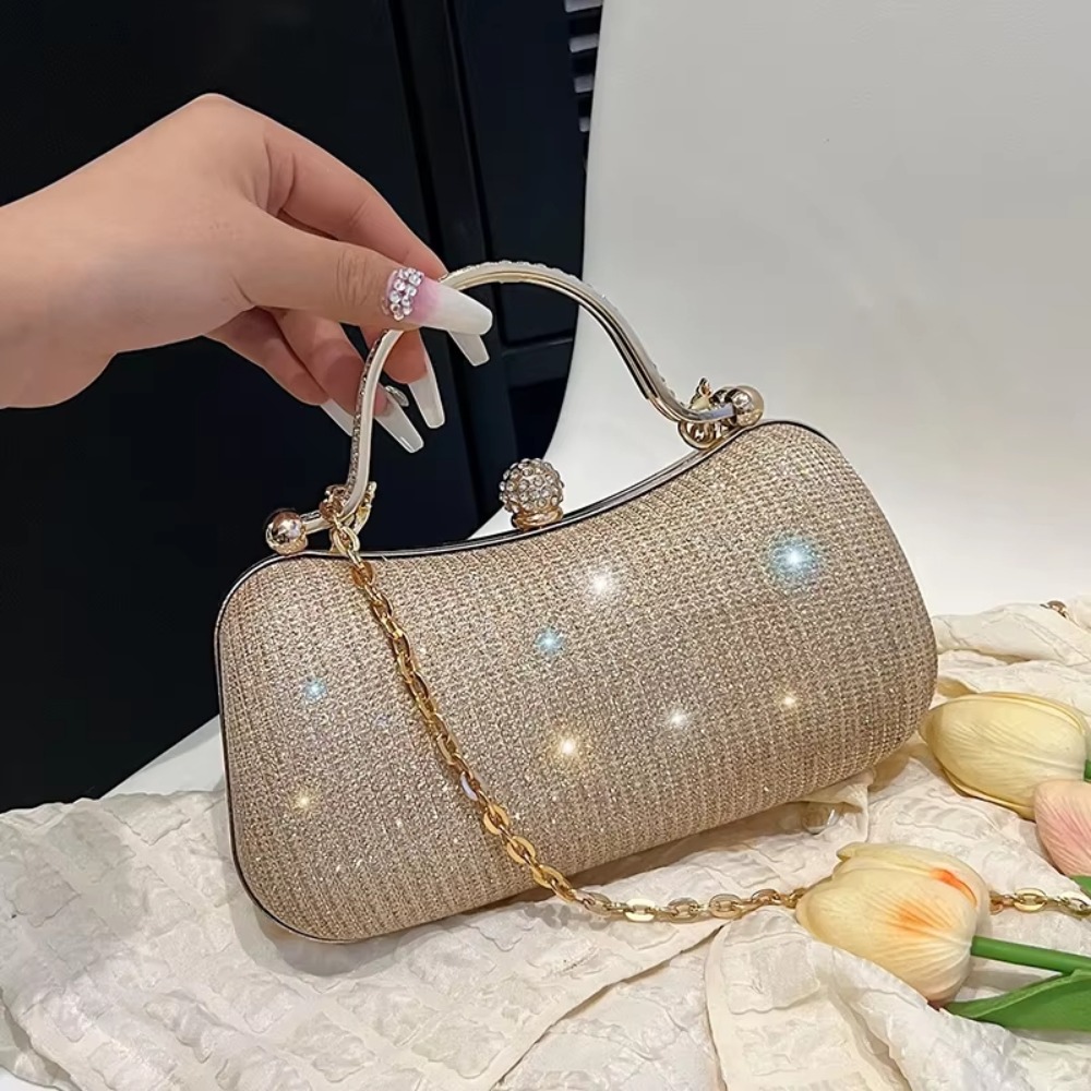 Luxury Bags Old Money - กระเป๋าคลัทช์ทรงโซ่หรูหราสำหรับงานเลี้ยงอาหารค่ำ กระเป๋าสะพายไหล่สำหรับผู้หญิง กระเป๋าถือแฟชั่น กระเป๋าสะพายข้างสไตล์วินเทจ กระเป๋าทรงคลาสสิกสไตล์ Old