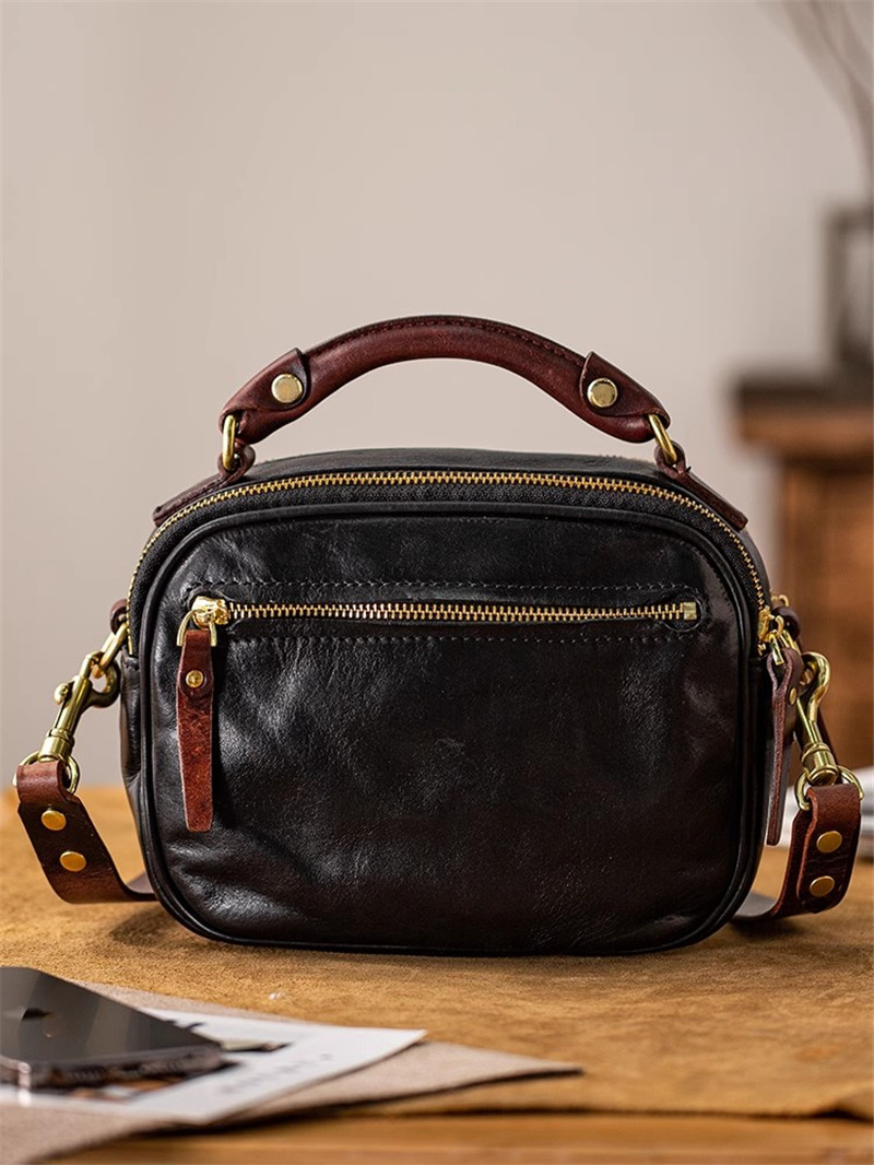 Luxury Bags Made In China - PNDME แฟชั่น HAND-made ของแท้หนังผู้ชายไหล่เล็กกระเป๋า Crossbody Casual