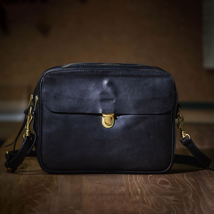 Luxury Bags Made In China - 2025 Retro Men's Hand-Made Multi-Layerกระเป๋าCrossbodyหัวชั้นCowhide Texture