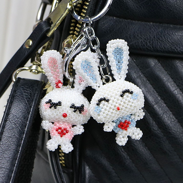 พวงกุญแจกระต่ายลูกปัดทำมือ น่า - Luxury Bags Made In China บทวิจารณ์และราคา