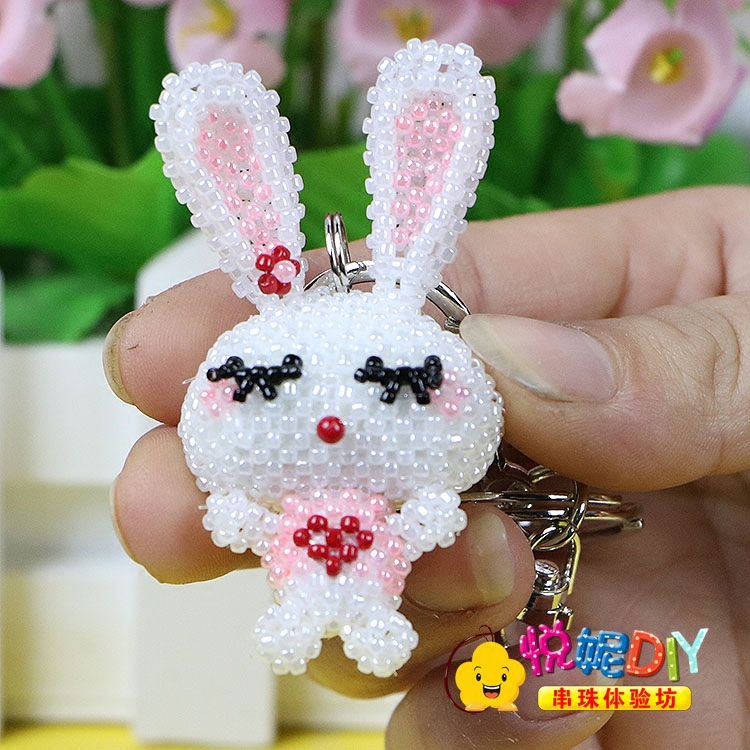 พวงกุญแจกระต่ายลูกปัดทำมือ น่า - Luxury Bags Made In China บทวิจารณ์และราคา