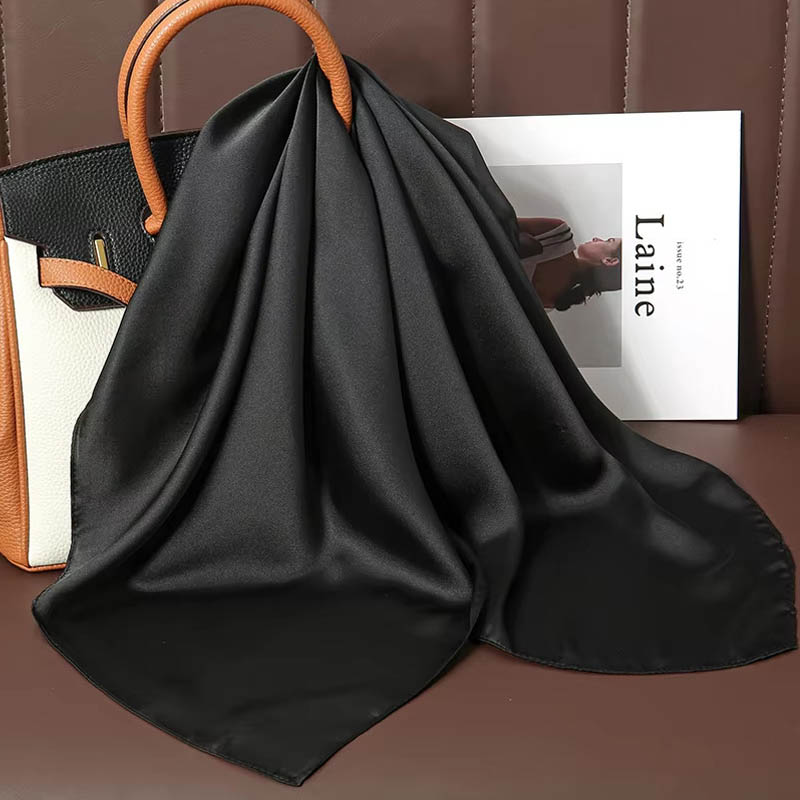 ผ้าพันคอไหมสีพื้นหรูหรา ผ้าซาต - Luxury Bags China บทวิจารณ์และราคา