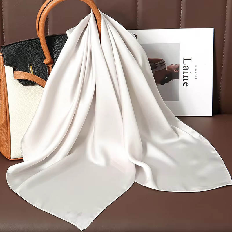 ผ้าพันคอไหมสีพื้นหรูหรา ผ้าซาต - Luxury Bags China บทวิจารณ์และราคา