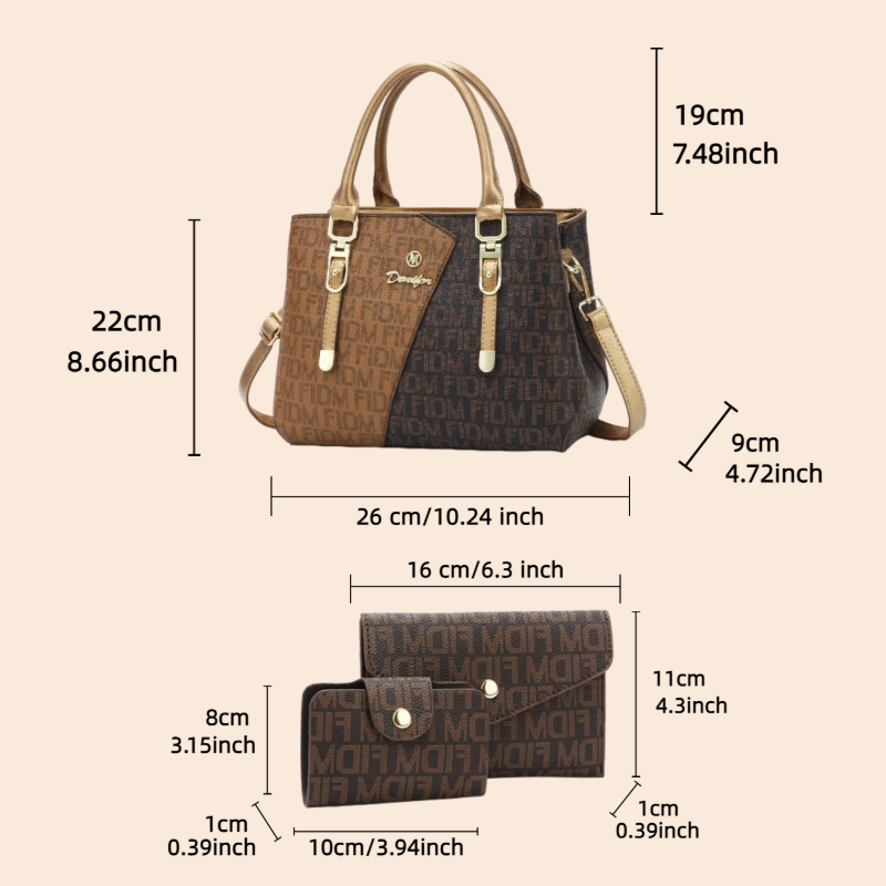 ชุดกระเป๋าผู้หญิง 3 ชิ้น, กระเ - Luxury Bags Casual บทวิจารณ์และราคา