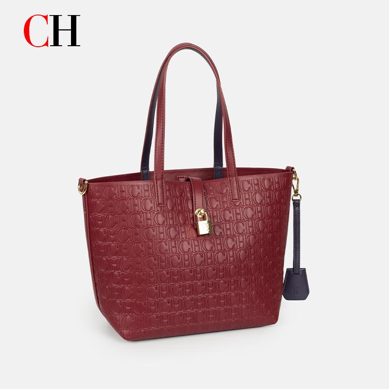 กระเป๋าโท้ท CH ลายปั๊มนูน สำหร - Tote Bag Leather Monogram บทวิจารณ์และราคา