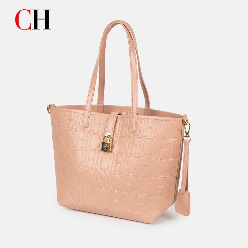 กระเป๋าโท้ท CH ลายปั๊มนูน สำหร - Tote Bag Leather Monogram บทวิจารณ์และราคา