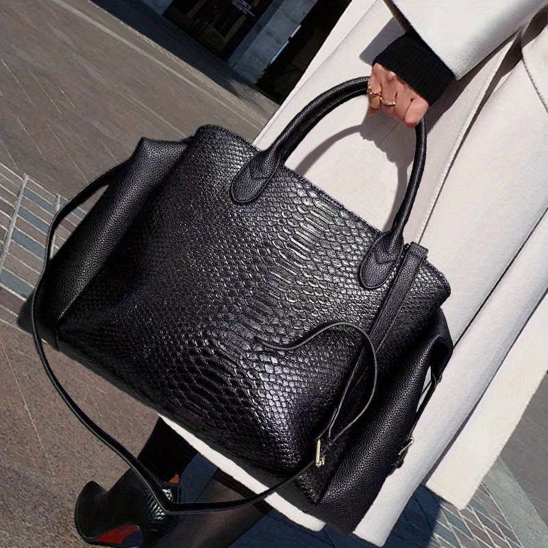 กระเป๋าถือผู้หญิงลายงูขนาดใหญ่ - Luxury Bags Vegan บทวิจารณ์และราคา