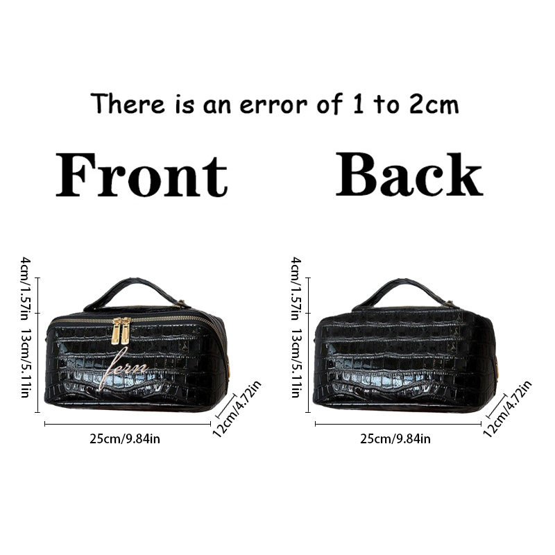 กระเป๋าเครื่องสำอางปักลาย Croc - Luxury Bags Vegan บทวิจารณ์และราคา