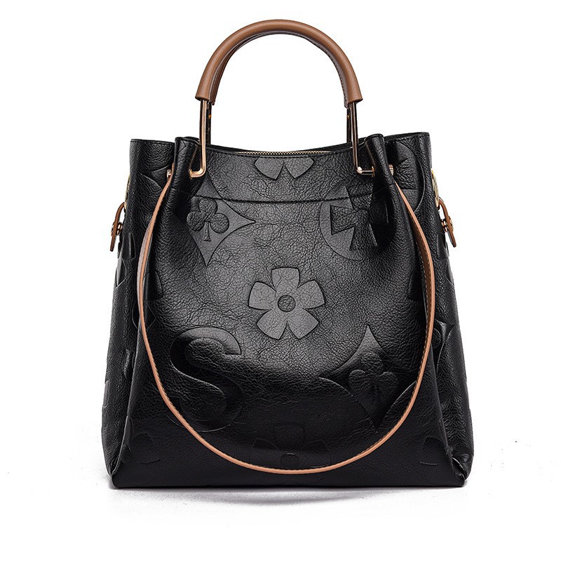 กระเป๋าถือผู้หญิงลายปั๊มนูน  ก - Tote Bag Leather Monogram บทวิจารณ์และราคา